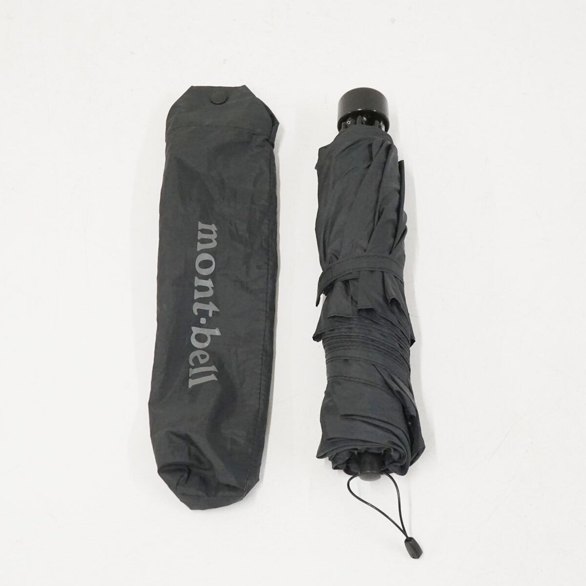 未使用品　モンベル トレッキング アンブレラ 60 ブラック 折りたたみ傘 mont-bell モンベル USED美品 トレッキング