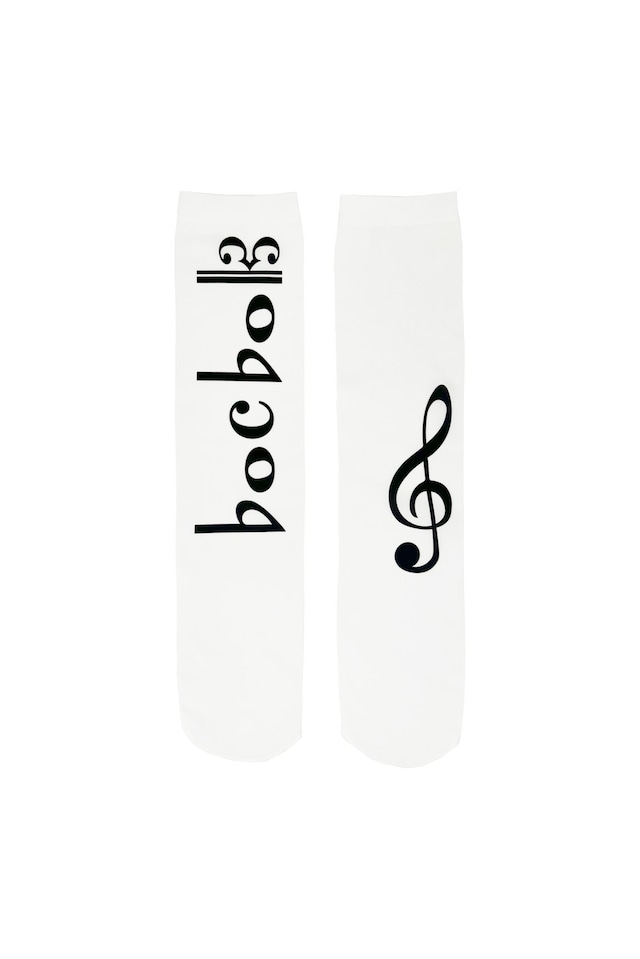 [BOCBOK] LOGO HALF STOCKING (WHITE)   正規品 韓国ブランド 韓国通販 韓国代行 韓国ファッション 日本 店舗 ボクボク bocbok