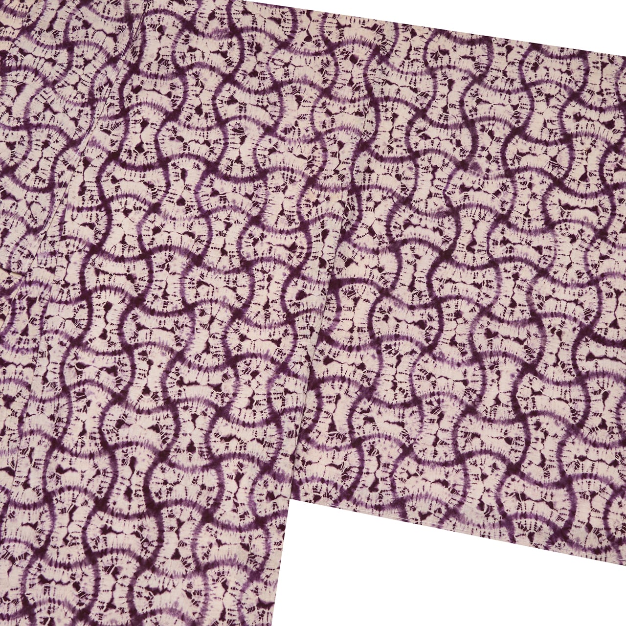 草紫堂 南部紫根染め 分銅繋文 木綿袷着物【お仕立て替え済】 | かわの屋