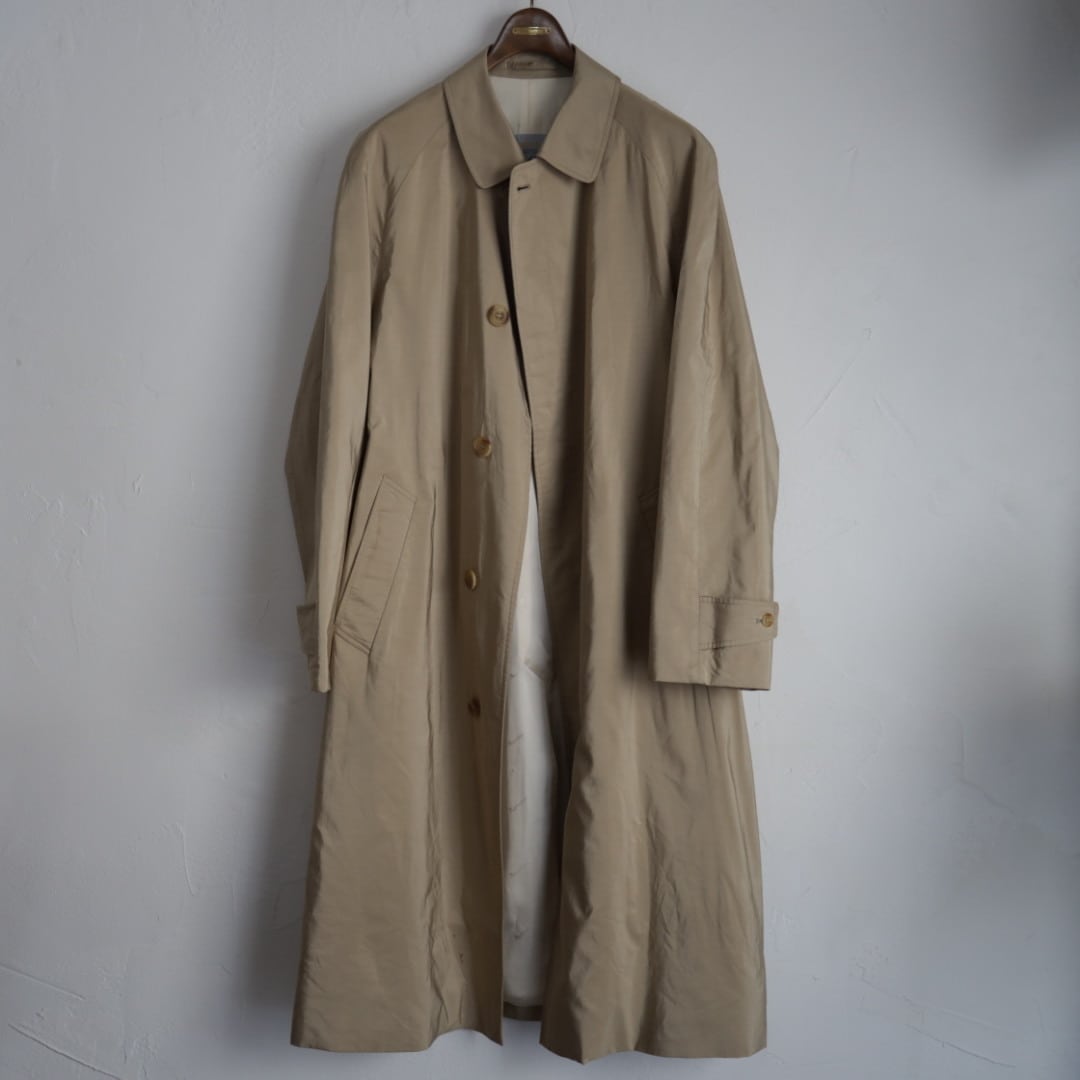 80s Aquascutum Pure Silk Balmacaan Coat【別注品】