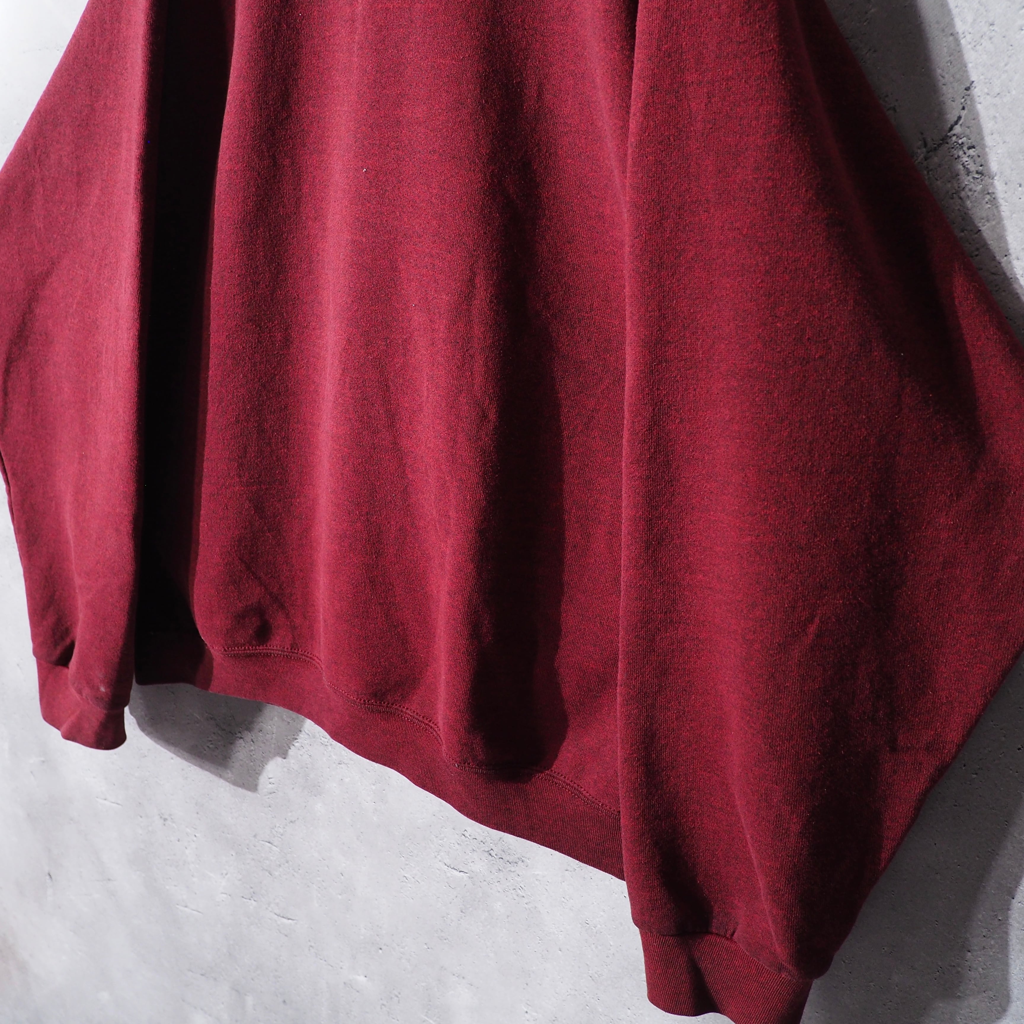 " Wilson " Beautiful Dark Bordeaux Piece Dyeing Over silhouette sweat shirt