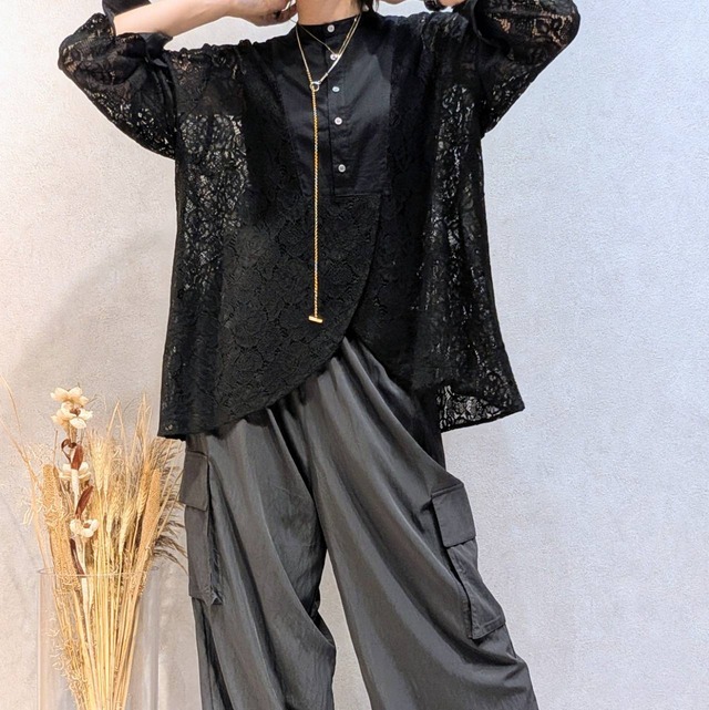 【Boutique Ordinary】Lace Bosom Shirt