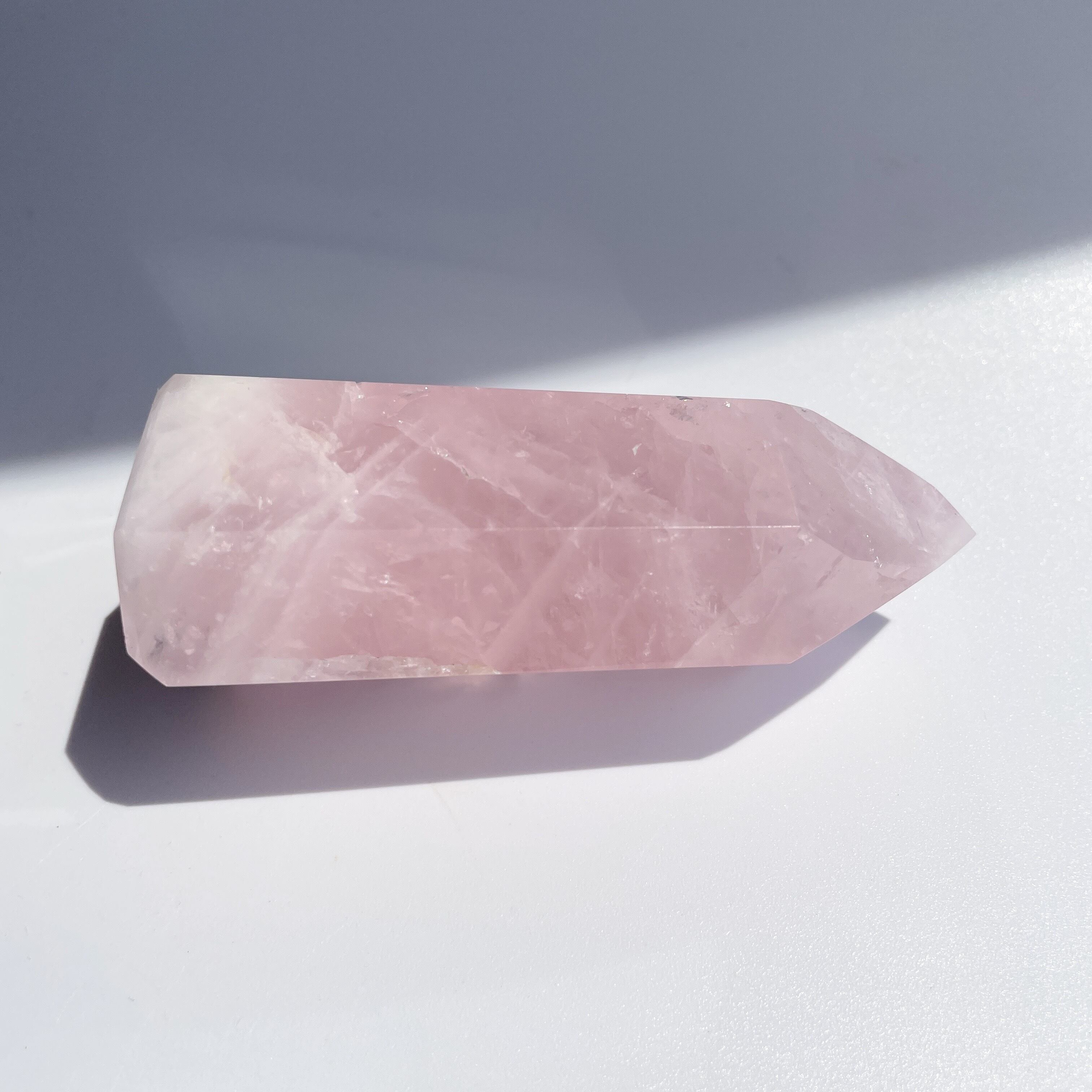 透明感◎ ローズクォーツタワー25◇Rose Quartz Tower◇天然石・鉱物