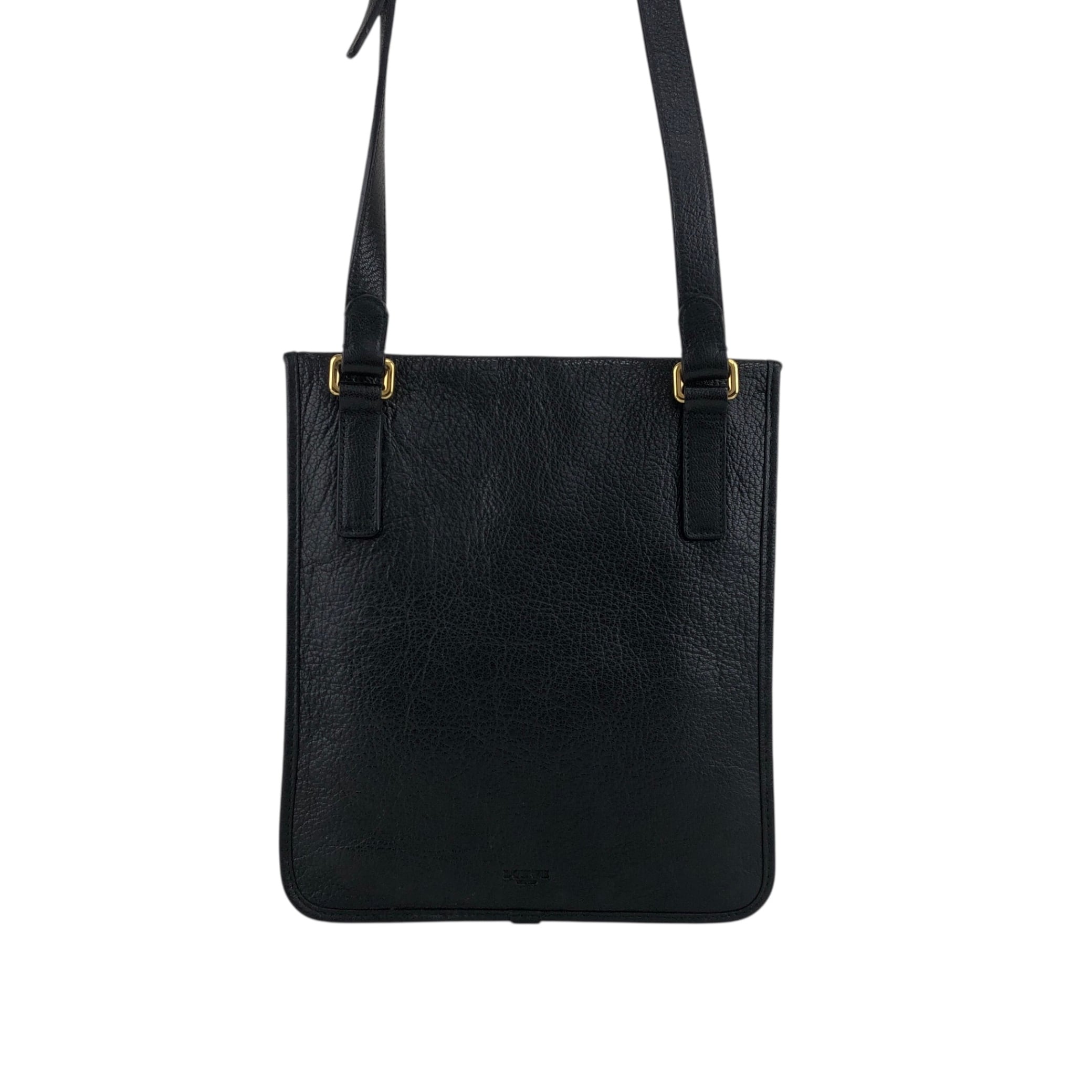 LOEWE ロエベ   ショルダーバッグ ブラック ボタン レザー  5ahv4g LOEWE ロエベ ショルダーバッグ ブラック ボタン レザー vintage