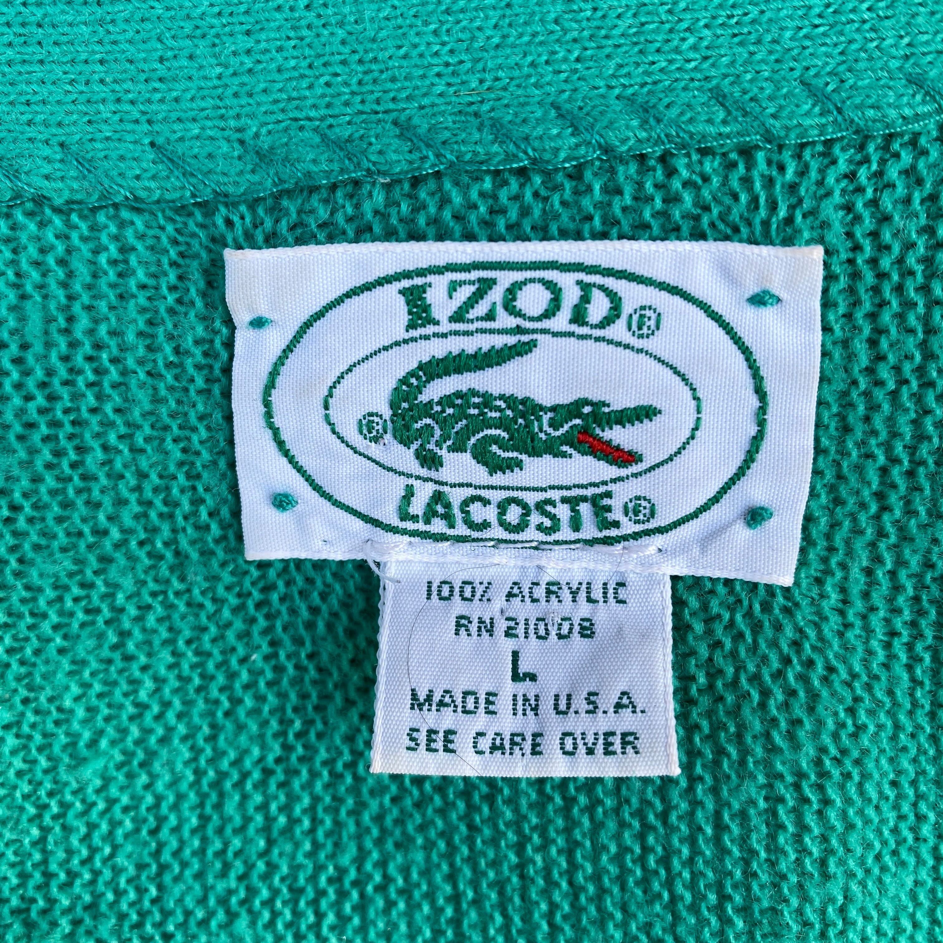 年代 USA製 IZOD LACOSTE アイゾッド ラコステ アクリルニット