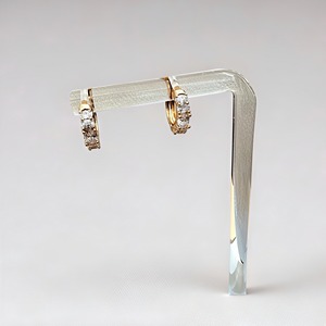MINI CRYSTAL HOOP  18Kコーティングミニフープピアス