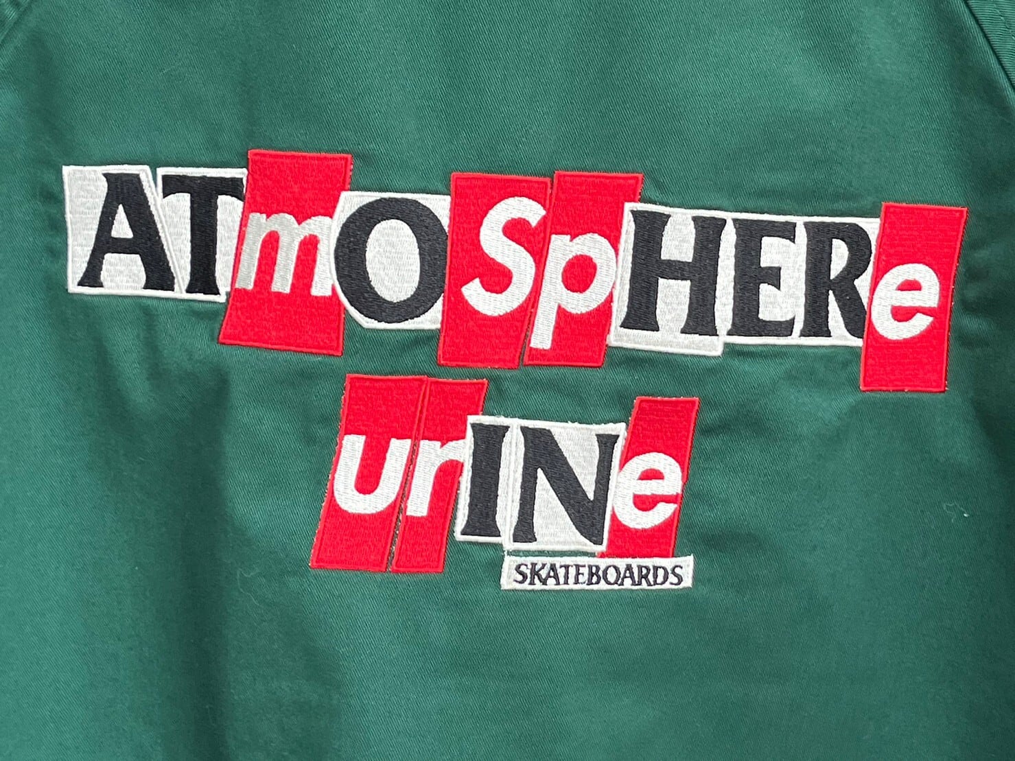 Supreme × ANTI HERO SNAP FRONT TWILL JACKET DARK GREEN LARGE 19826