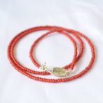 Mandi/マンディ Small A. Beads Necklace(60cm)(Red)