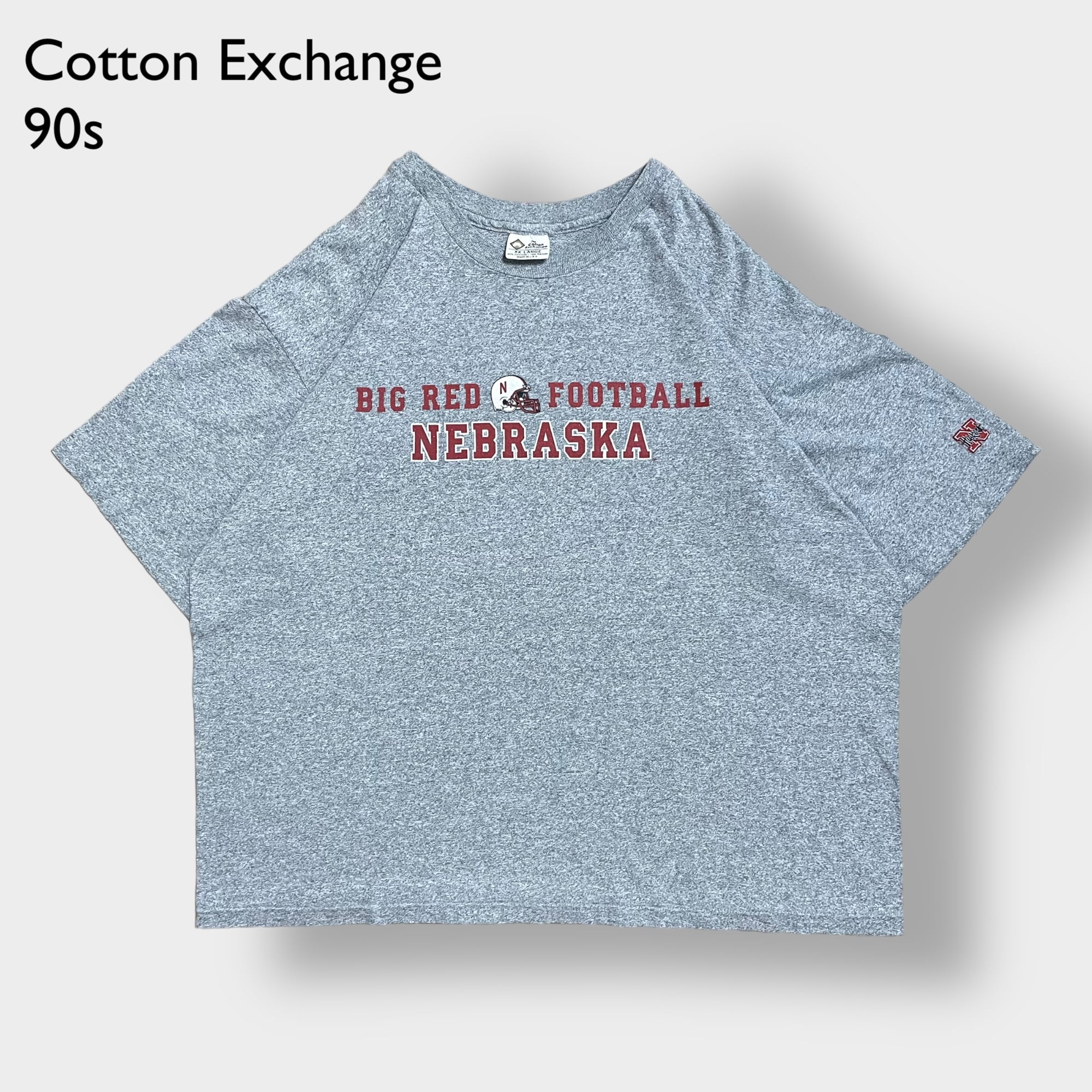 【cotton exchange】90s USA製 カレッジ ネブラスカ大学 