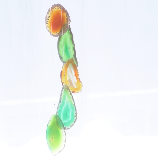 KINMOKUSEI 04 - アゲートヒーリングチャイム / Agate Sun Catcher Wind Chime 1075