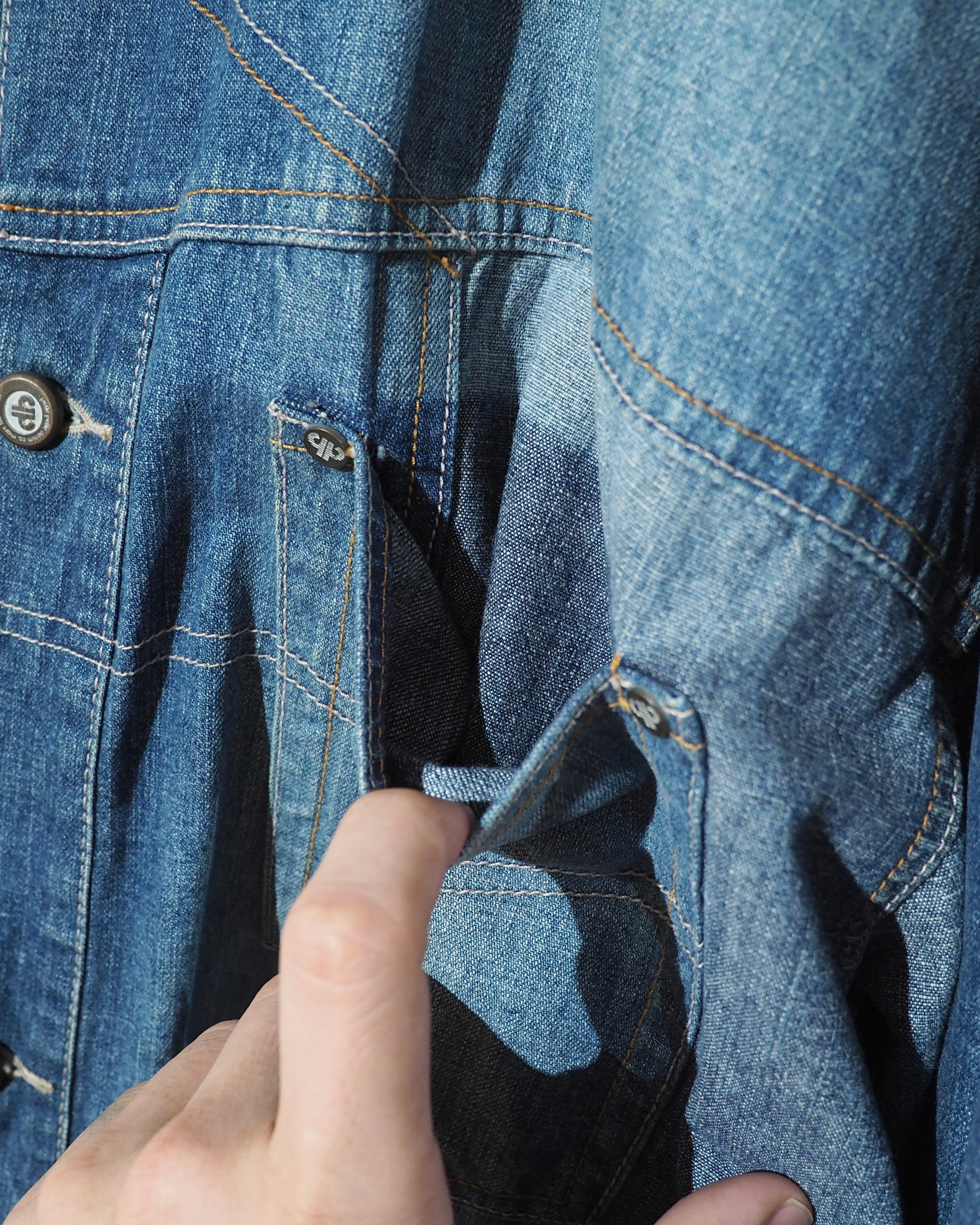 1990s " pellepelle " Special Rebuiling Over silhouette vintage Denim jacket