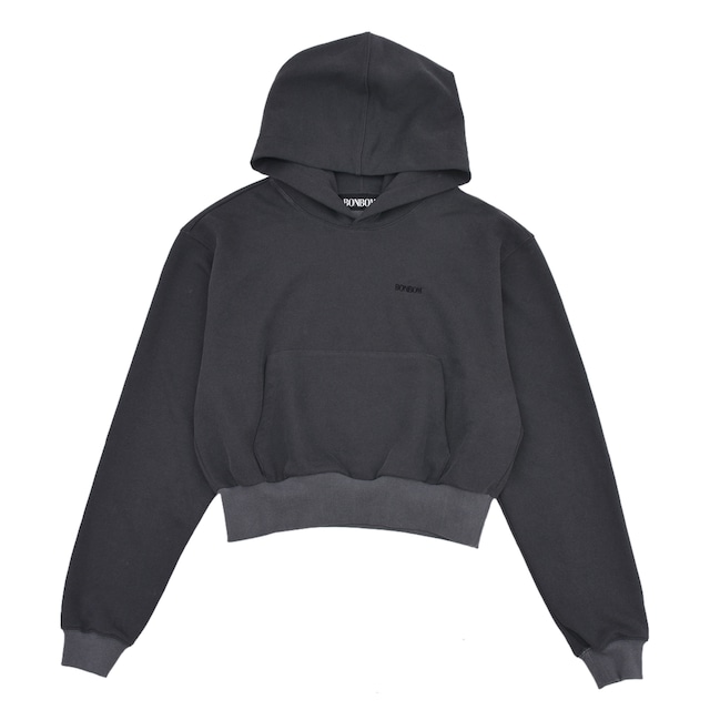 【BONBOM】CROP LOGO HOODIE