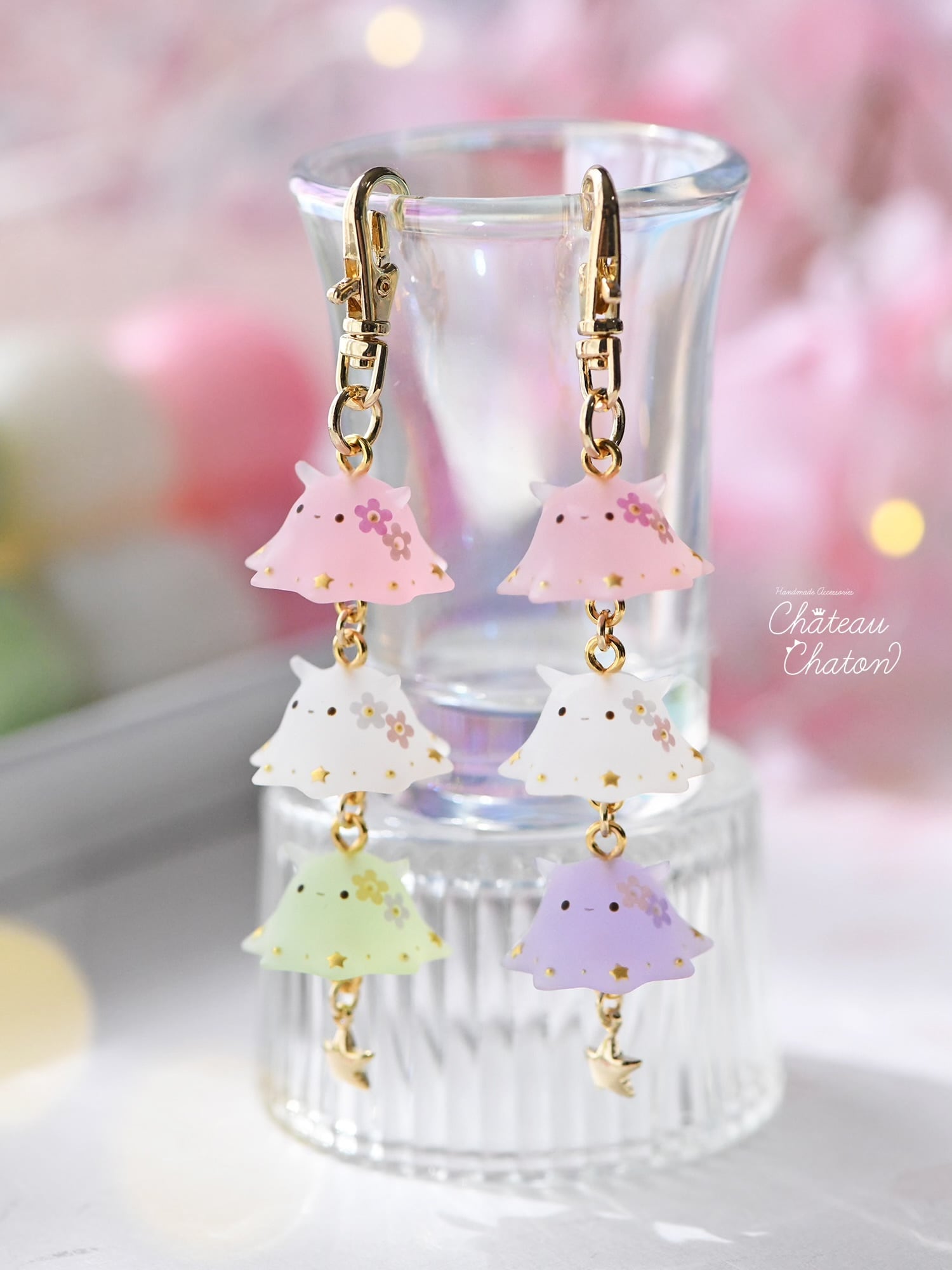 【ぺちゃん様】めんだこ三連キーホルダー オーダーページ 受注販売】花よりめんだこ / 三連キーホルダー | Château Chaton