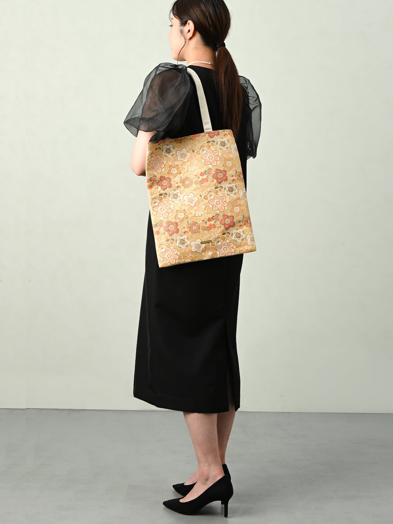 西陣織トートバッグ タテ HANABI / NTL15 | Tomorrow Fabric