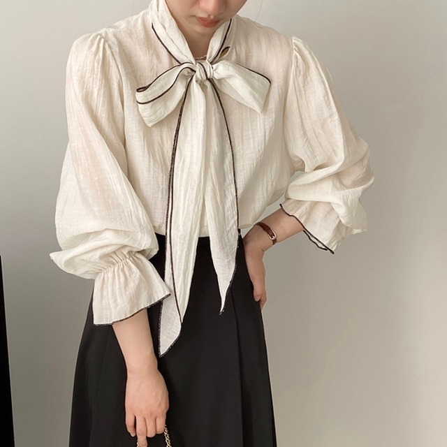 bowtie chiffon blouse