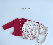 韓国子供服 / Mybebe / ワッフルレーススーツ (ボネット付き) / ベビー *S~Ⅿ*