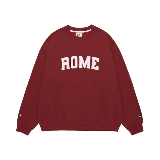 [ENOU] Roma sweatshirt_burgundy 正規品 韓国ブランド 韓国ファッション 韓国代行 韓国通販 トレーナー