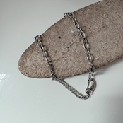 asymmetry chain necklace/silver