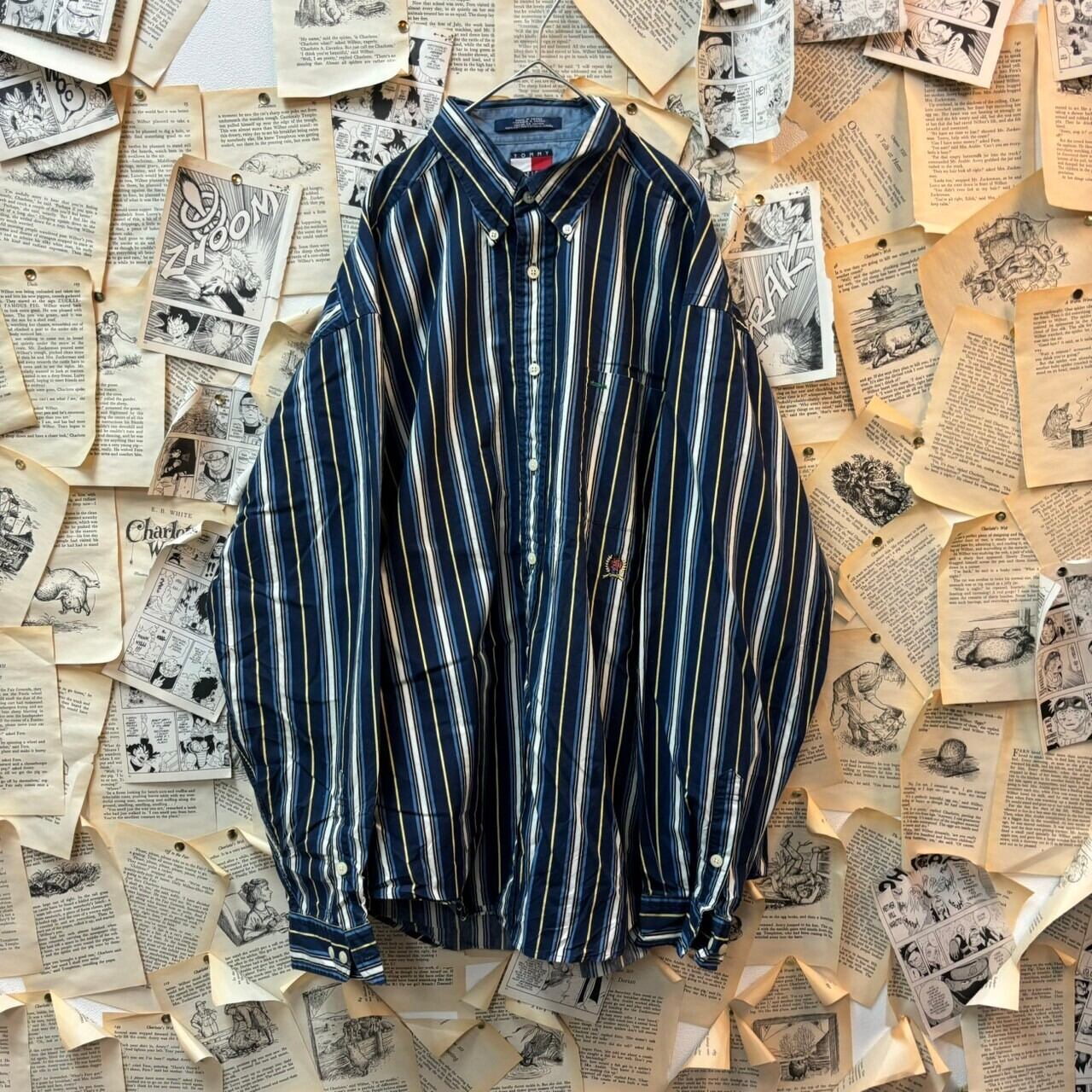 90s TOMMY HILFIGER ストライプシャツ | 古着屋PENNY