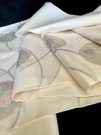 白の駒絽の袋帯〉未使用品 夏帯 雪輪 草花模様 軽い 涼しい 上品 | 和 
