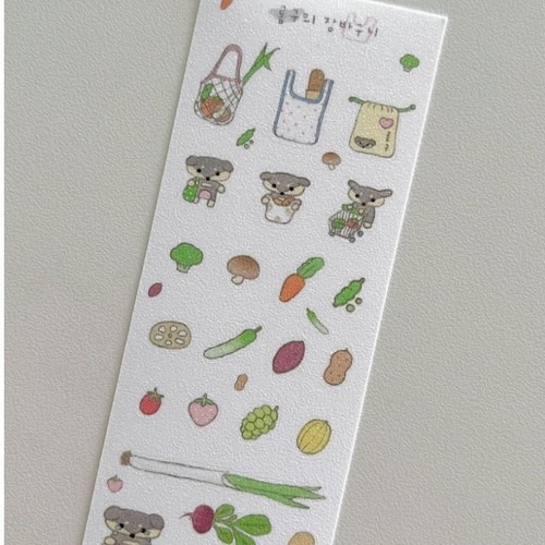 nuruhi 〔sticker ｰロングのお買い物バッグｰ〕