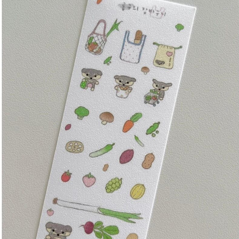 nuruhi 〔sticker ーロングのお買い物バッグー〕