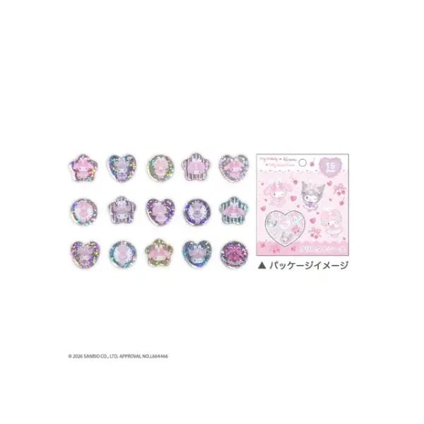 クリスタルシールピンク】おはじきシール サンリオ マイメロディ