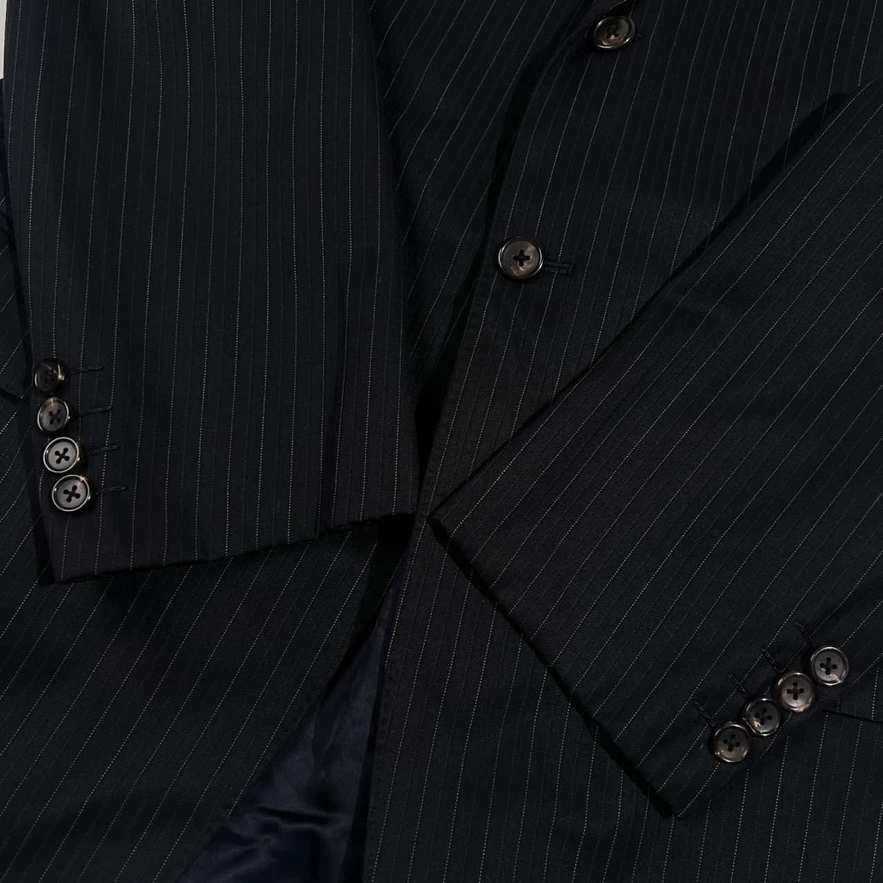 J.PRESS ジェイプレス PRESSCLUSIVE ストライプ テーラードジャケット 98-90-180 AB7/ブラック系 メンズ