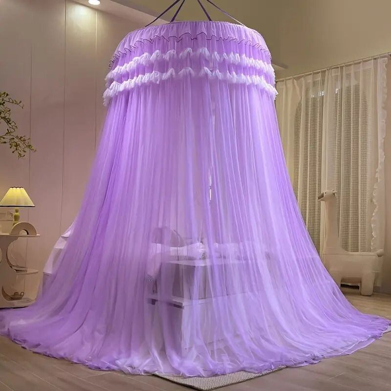 レース 姫系 蚊帳 天蓋 ダブルガーゼ 3ドアデザイン ロマンチック