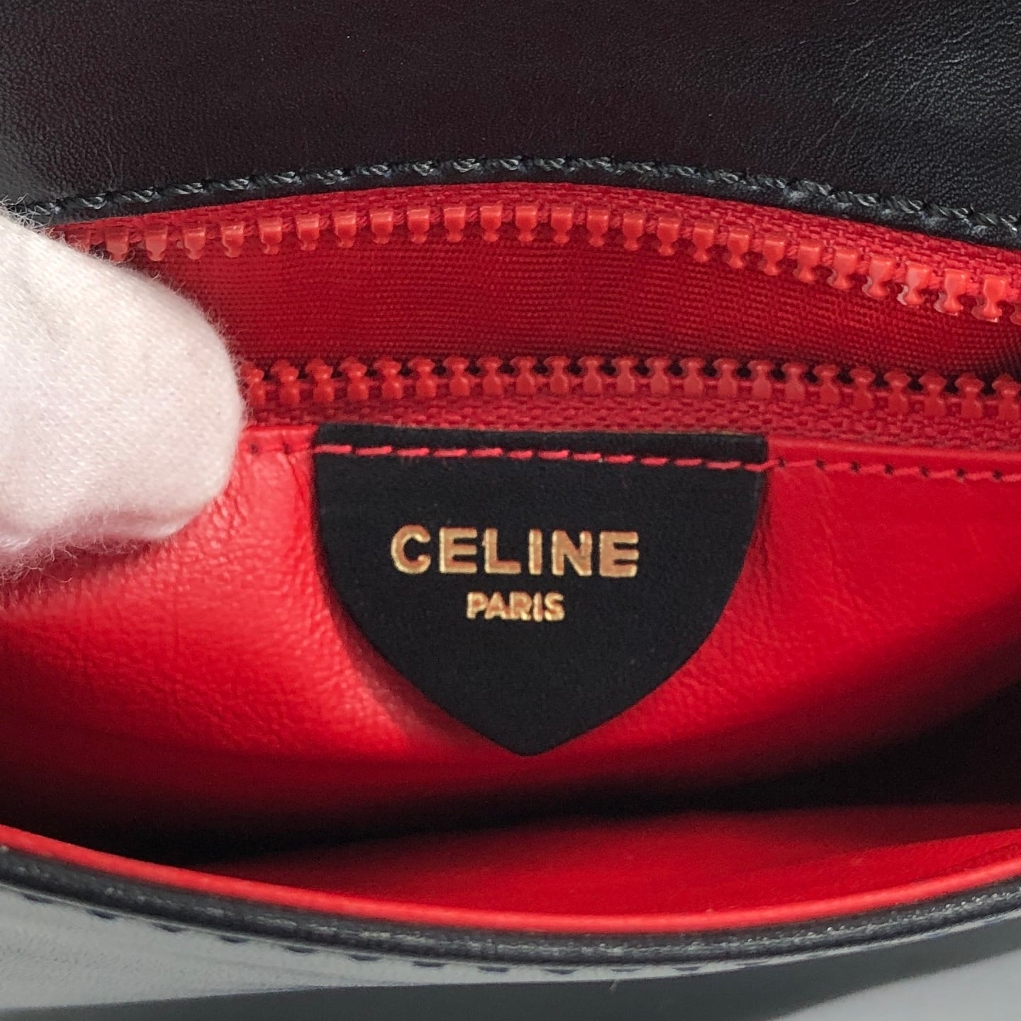 CELINE セリーヌ ショルダーバッグ ブラック サークルロゴ レザー ミニ
