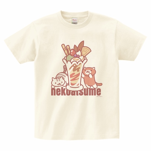 【再販】ねこあつめ　パフェデザインTシャツ