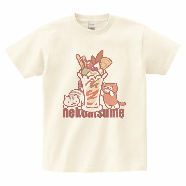 【再販】ねこあつめ　ねこがいっぱいデザインTシャツ