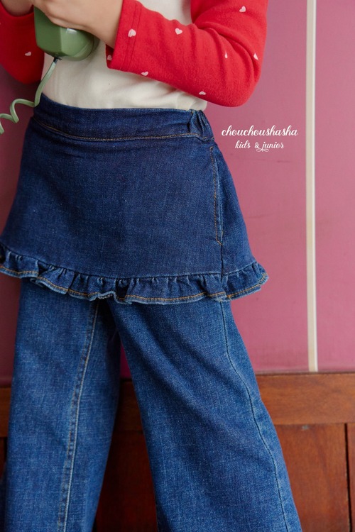 chouchou shasha［取寄］frill denim skirt pants 25winter