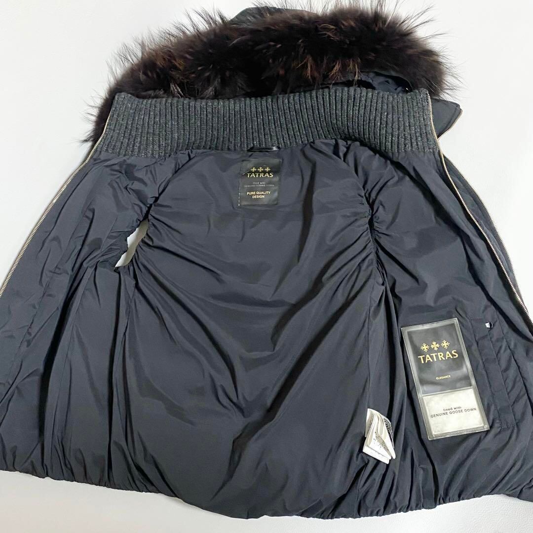 TATRAS / SAVONAROLA ダウンベスト ラクーンファー ブラック 【公式通販】