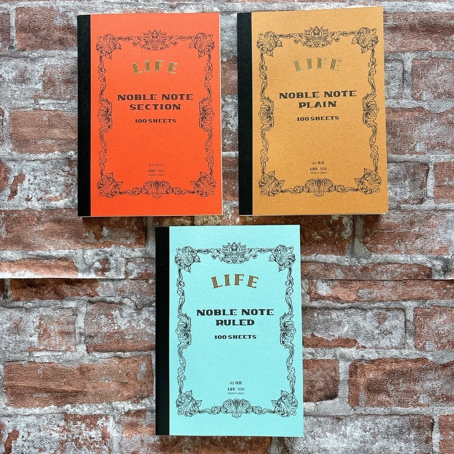 LIFE ノーブルノート A5 方眼 無地 横罫