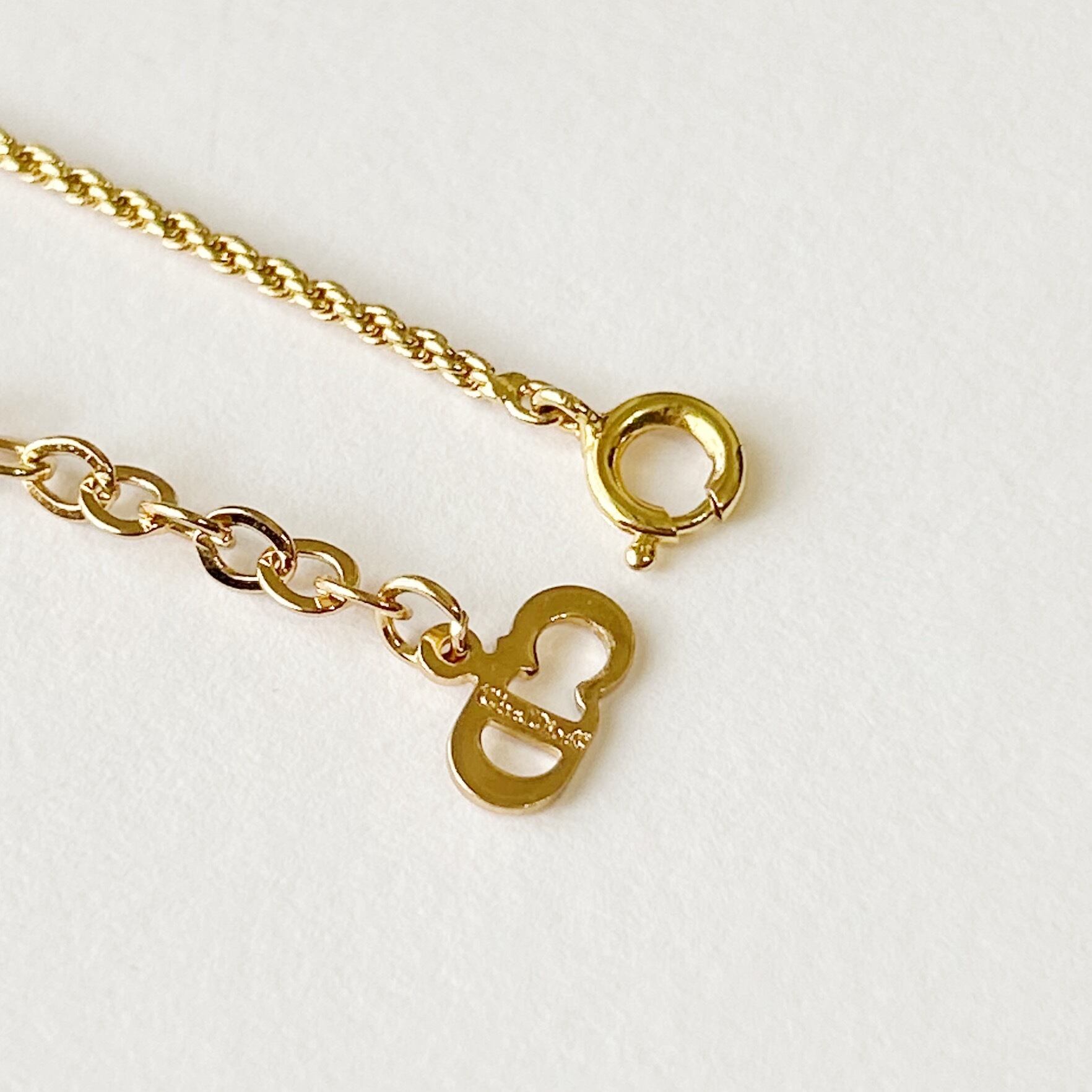 N7002】Christian Dior twist circle necklace/クリスチャンディオール