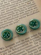 15mm Japanese ヴィンテージボタン マーブル調 グリーン シェル 樹脂ボタン レトロ アクセサリーパーツ 装飾材 カルトナージュ
