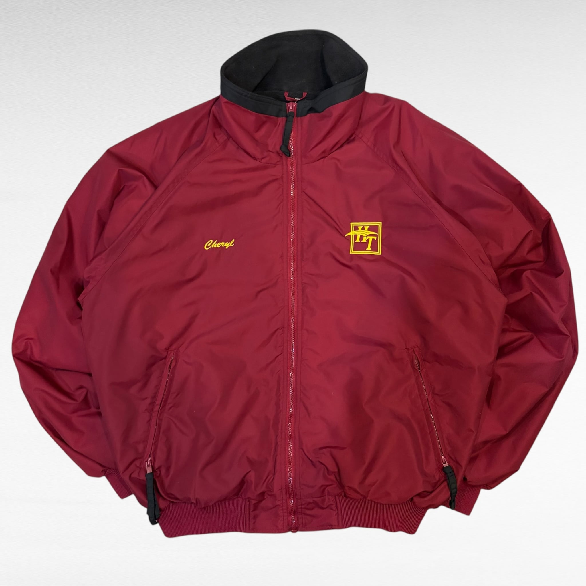 Tri-Mountain inner fleece nylon embroidery zip up jacket | 仙台