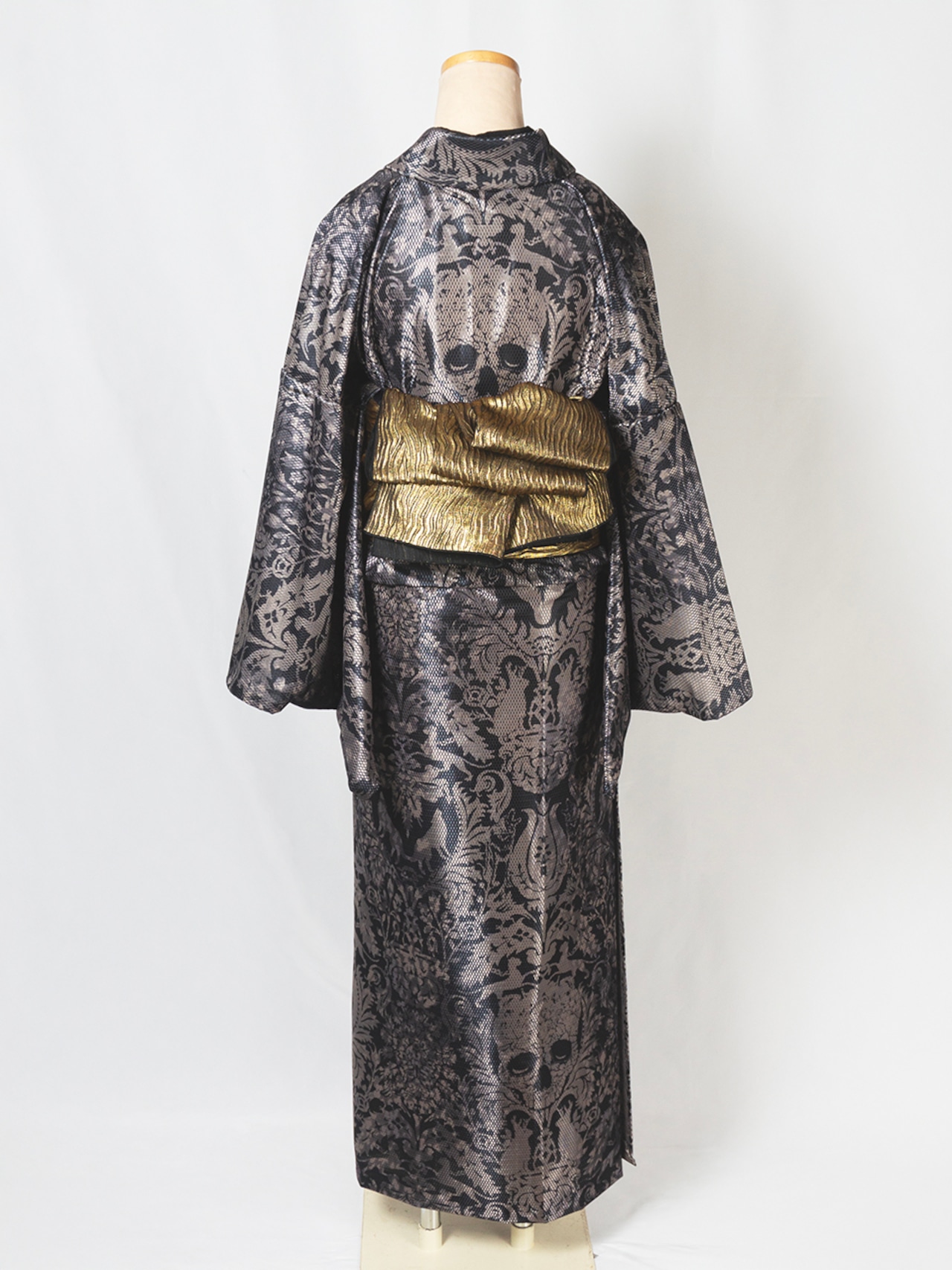 【受注商品】Rumi Rockきもの「バーズアイ ドクロ更紗」　[A1825 A1826]