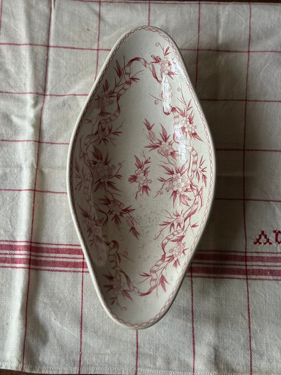 リボンとサンザシのラヴィエ Sarreguemines EPINE | Brocante de La