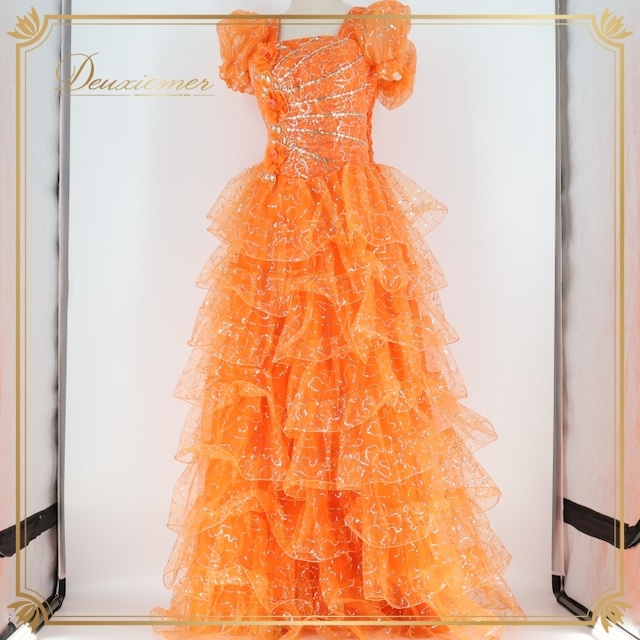 パーティドレス ワンピース ドレス オレンジ系 発表会 演奏会 パーティ 舞台 ダンス ロングドレス フリル レース 鮮やか 軽い ステージ衣装 お洒落 フォーマル パーティー かわいい 可愛い おしゃれ イベント用 目立つ ふんわり パーティドレス ワンピース ドレス オレンジ系 発表会 演奏会 パーティ 舞台 ダンス ロングドレス フリル レース 鮮やか 軽い ステージ衣装 お洒落 フォーマル パーティー かわいい 可愛い おしゃれ イベント用 目立つ ふんわり