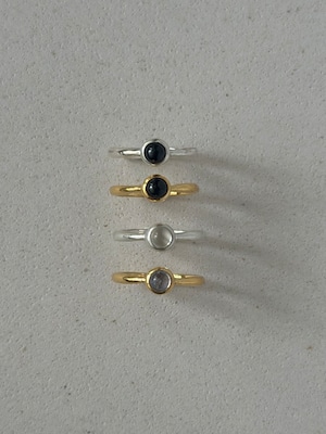 mini gem ring  gold