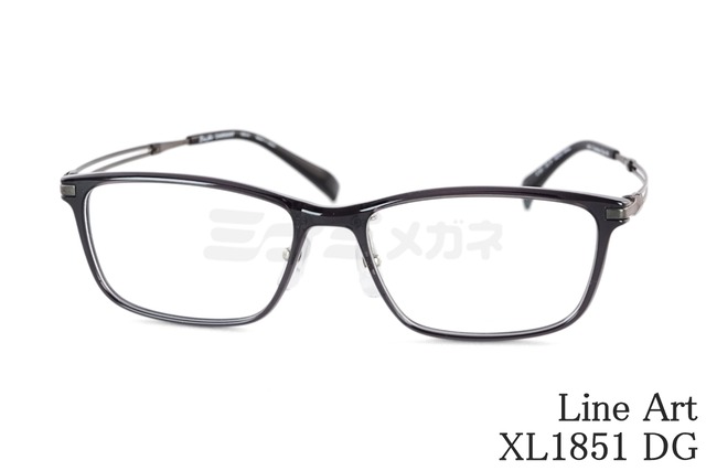 Line Art メガネ BRIO XL1851 DG スクエア ブリオ CHARMANT シャルマン ラインアート 鯖江 日本製 正規品
