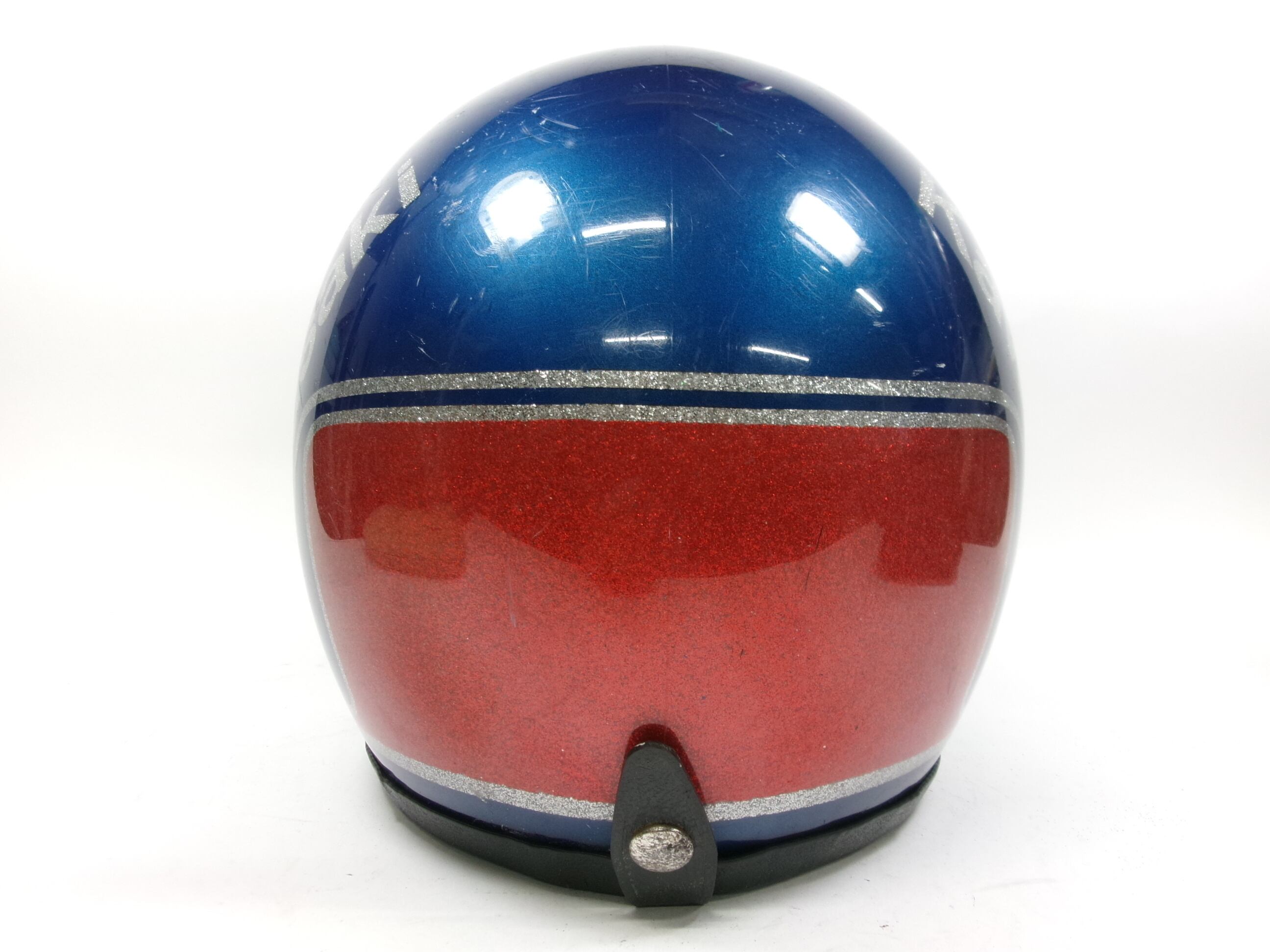 70s KAWASAKI ジェットヘルメット 目深加工済み L ☆ 70年代 当時物 