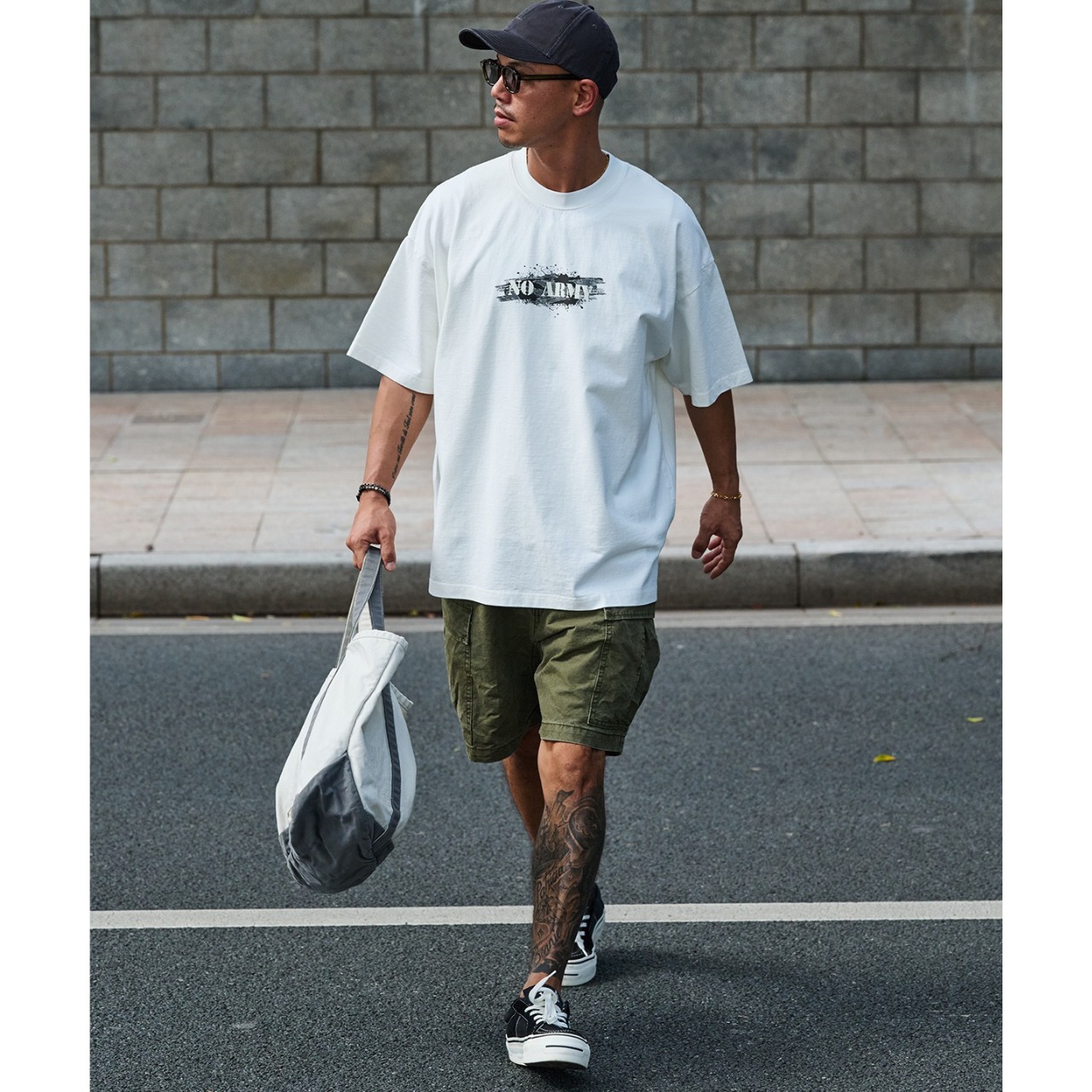Military-inspired street logo tee 0934 - 8