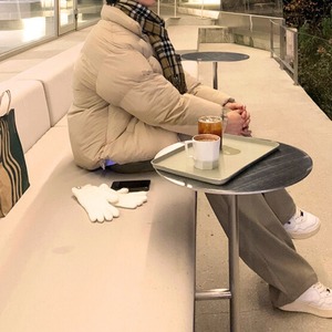 シンプルスタンドカラーパッドブルゾン　1010