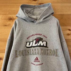 【adidas】カレッジ ルイジアナ・モンロー大学 ULM プリント スウェット パーカー アディダス US古着