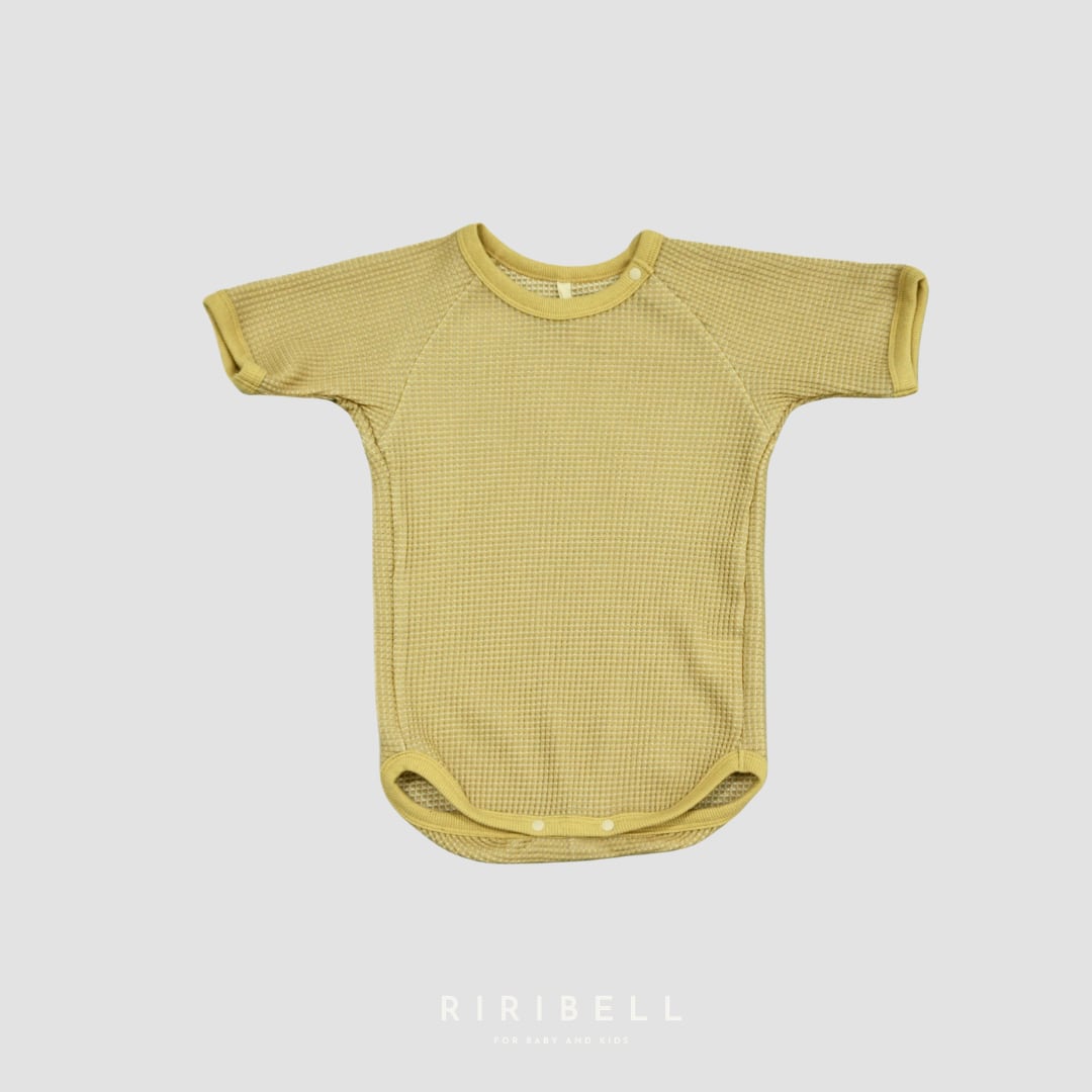 【MOUN TEN.】bicolor waffle raglan T / honey x ecru