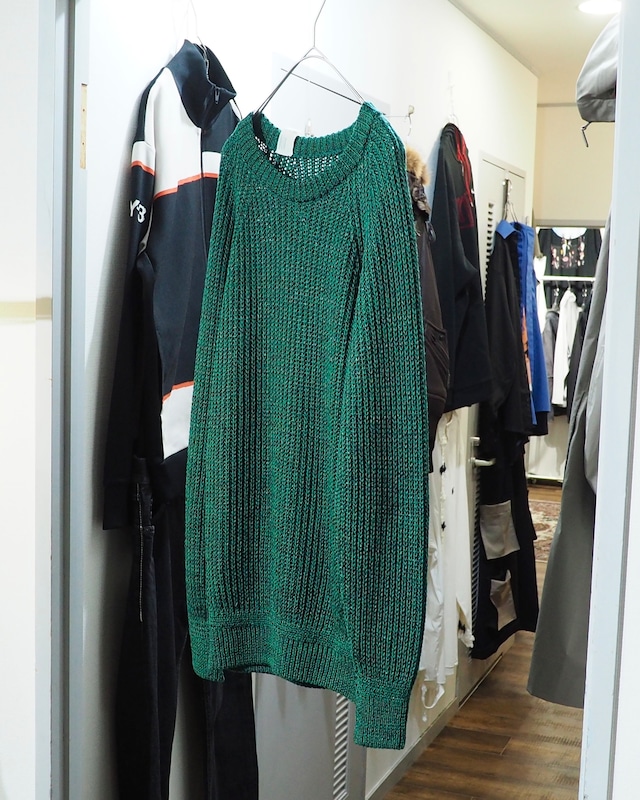 " N.HOOLYWOOD " Beautiful Dark Green Over Dyed Low gauge knit