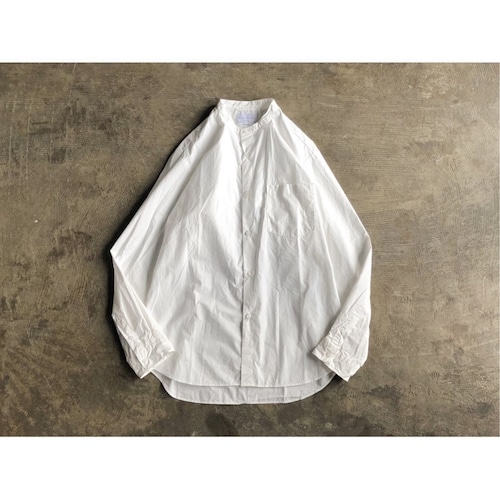 再入荷 Manual Alphabet (マニュアルアルファベット) Loose Fit Band Collar Shirt